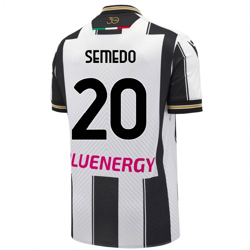 Danxen Enfant Maillot Vivaldo Semedo #20 Blanc Noir Tenues Domicile 2024/25 T-Shirt