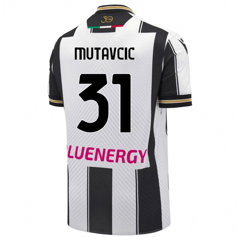 Danxen Enfant Maillot Jan Mutavcic #31 Blanc Noir Tenues Domicile 2024/25 T-Shirt