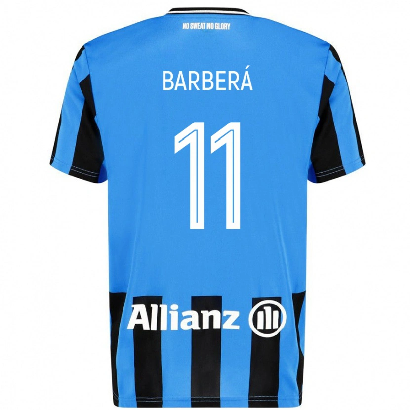 Danxen Enfant Maillot Víctor Barberá #11 Bleu Ciel Noir Tenues Domicile 2024/25 T-Shirt