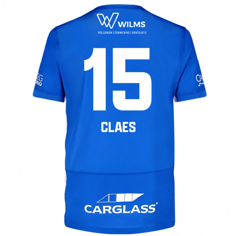 Danxen Enfant Maillot Thomas Claes #15 Bleu Tenues Domicile 2024/25 T-Shirt