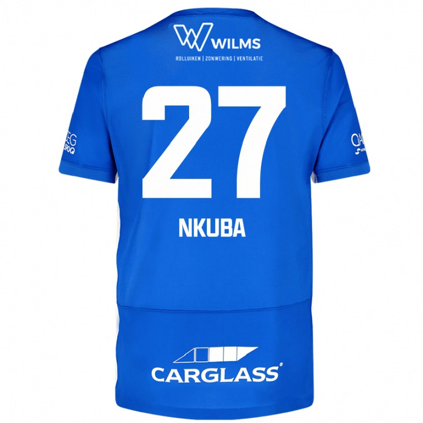 Danxen Enfant Maillot Ken Nkuba #27 Bleu Tenues Domicile 2024/25 T-Shirt