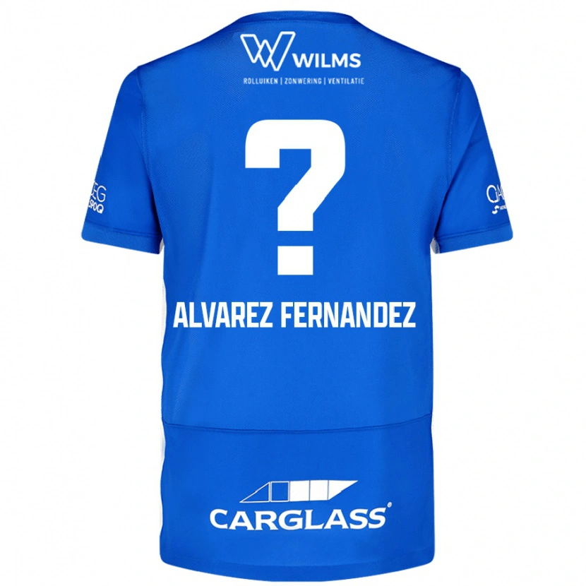 Danxen Enfant Maillot Loïc Alvarez Fernandez #0 Bleu Tenues Domicile 2024/25 T-Shirt