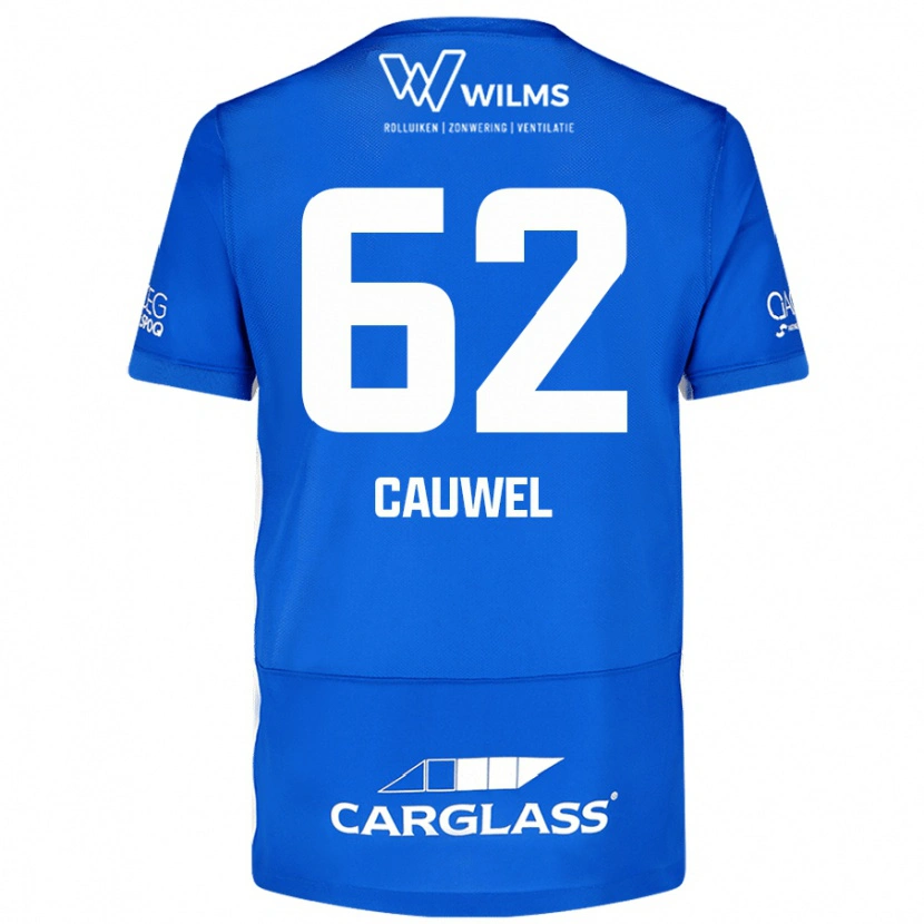 Danxen Enfant Maillot Michiel Cauwel #62 Bleu Tenues Domicile 2024/25 T-Shirt