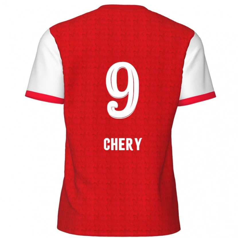 Danxen Enfant Maillot Tjaronn Chery #9 Rouge Blanc Tenues Domicile 2024/25 T-Shirt