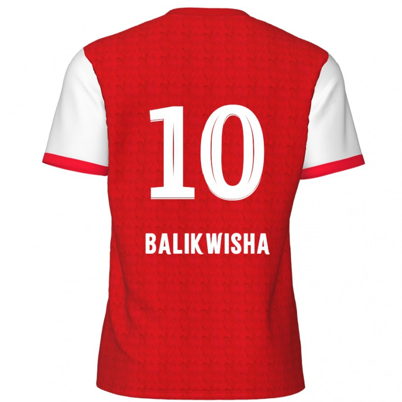 Danxen Enfant Maillot Michel-Ange Balikwisha #10 Rouge Blanc Tenues Domicile 2024/25 T-Shirt