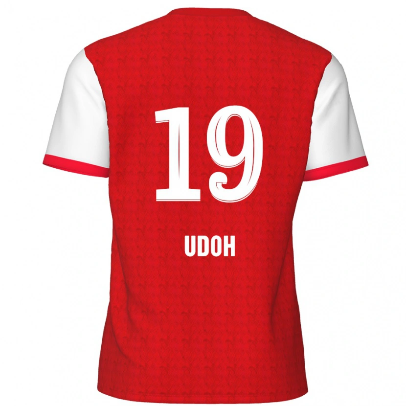 Danxen Enfant Maillot Victor Udoh #19 Rouge Blanc Tenues Domicile 2024/25 T-Shirt