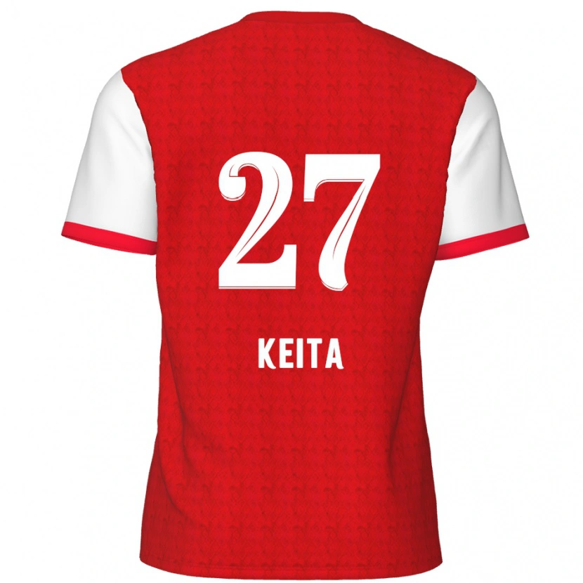 Danxen Enfant Maillot Mandela Keita #27 Rouge Blanc Tenues Domicile 2024/25 T-Shirt