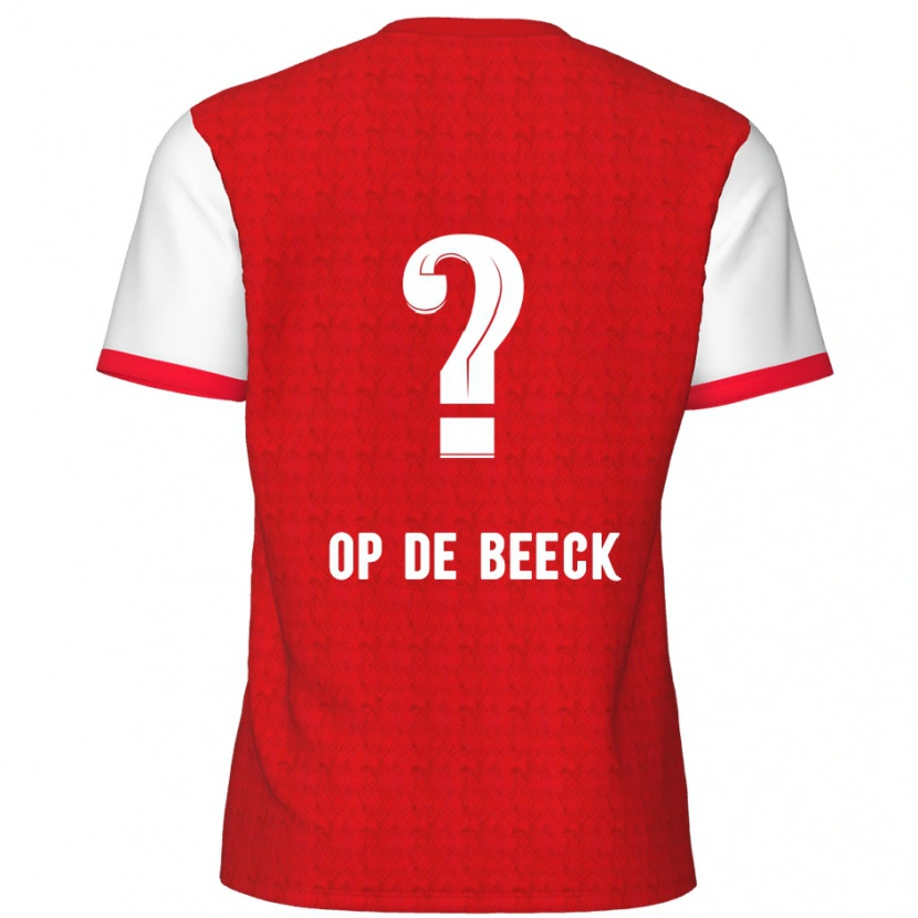 Danxen Enfant Maillot Gregg Op De Beeck #0 Rouge Blanc Tenues Domicile 2024/25 T-Shirt