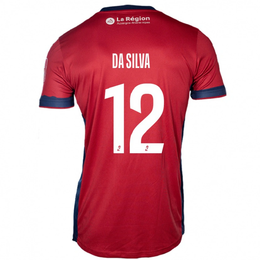 Danxen Enfant Maillot Damien Da Silva #12 Bordeaux Clair Tenues Domicile 2024/25 T-Shirt