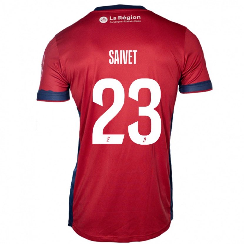 Danxen Enfant Maillot Henri Saivet #23 Bordeaux Clair Tenues Domicile 2024/25 T-Shirt