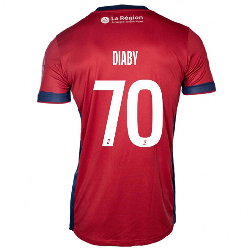 Danxen Enfant Maillot Yadaly Diaby #70 Bordeaux Clair Tenues Domicile 2024/25 T-Shirt