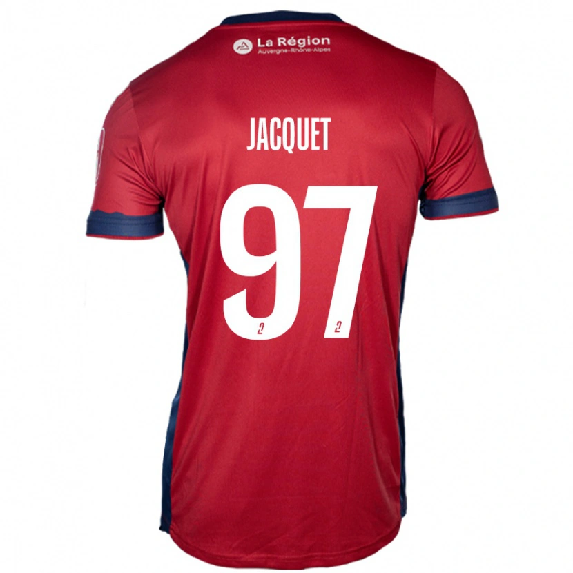 Danxen Enfant Maillot Jérémy Jacquet #97 Bordeaux Clair Tenues Domicile 2024/25 T-Shirt