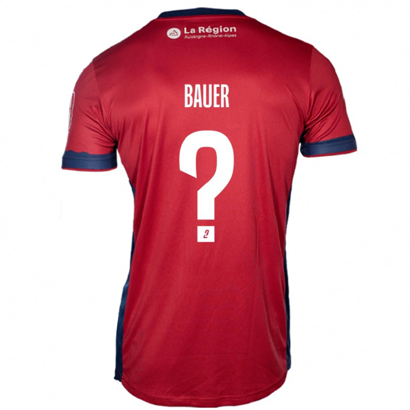 Danxen Enfant Maillot Hugo Bauer #0 Bordeaux Clair Tenues Domicile 2024/25 T-Shirt