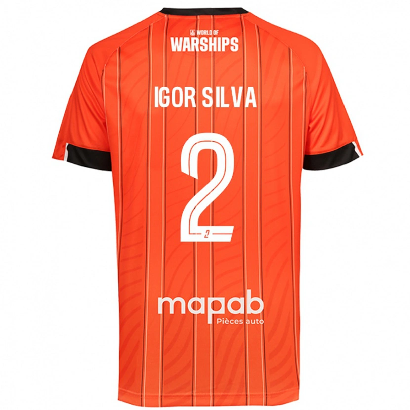 Danxen Enfant Maillot Igor Silva #2 Orange Tenues Domicile 2024/25 T-Shirt