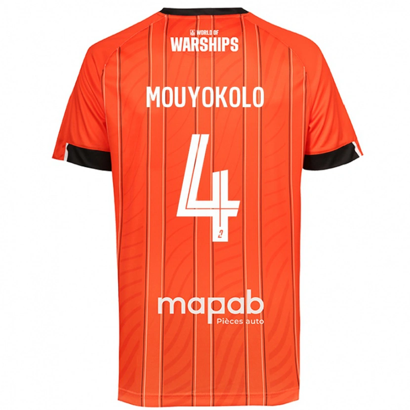 Danxen Enfant Maillot Loris Mouyokolo #4 Orange Tenues Domicile 2024/25 T-Shirt