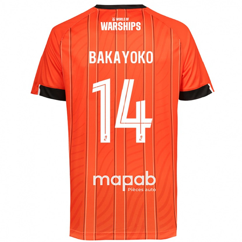 Danxen Enfant Maillot Tiemoué Bakayoko #14 Orange Tenues Domicile 2024/25 T-Shirt