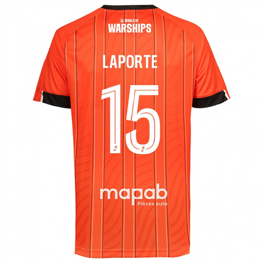 Danxen Enfant Maillot Julien Laporte #15 Orange Tenues Domicile 2024/25 T-Shirt