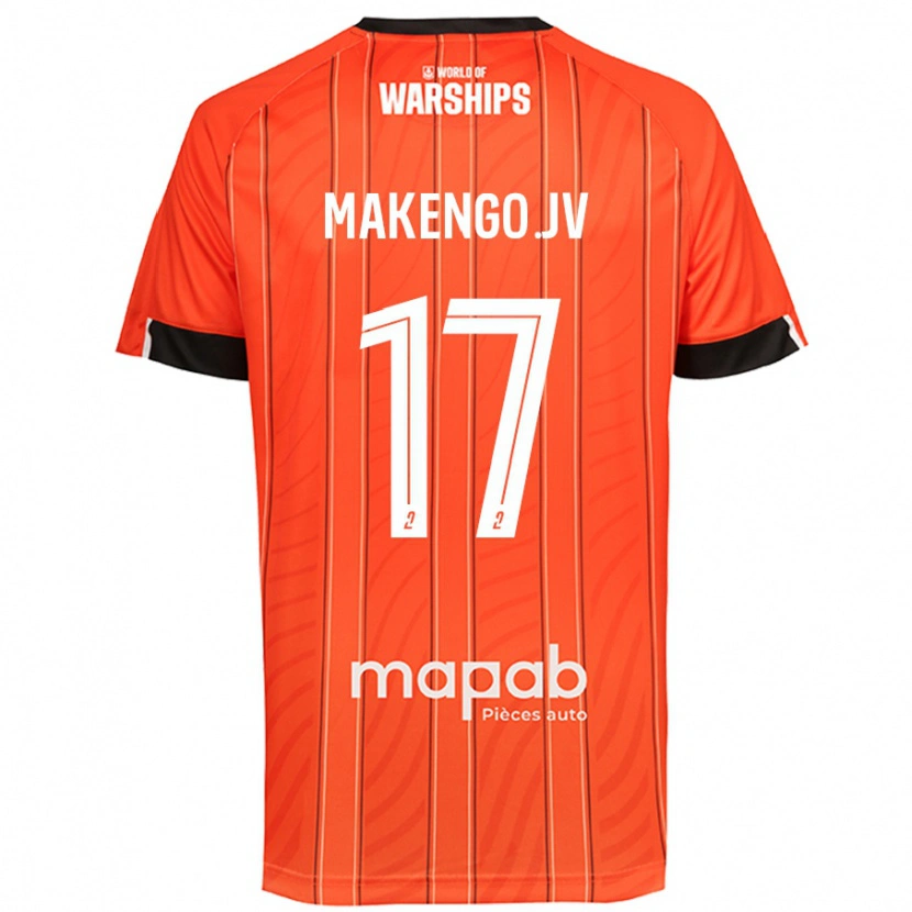 Danxen Enfant Maillot Jean-Victor Makengo #17 Orange Tenues Domicile 2024/25 T-Shirt