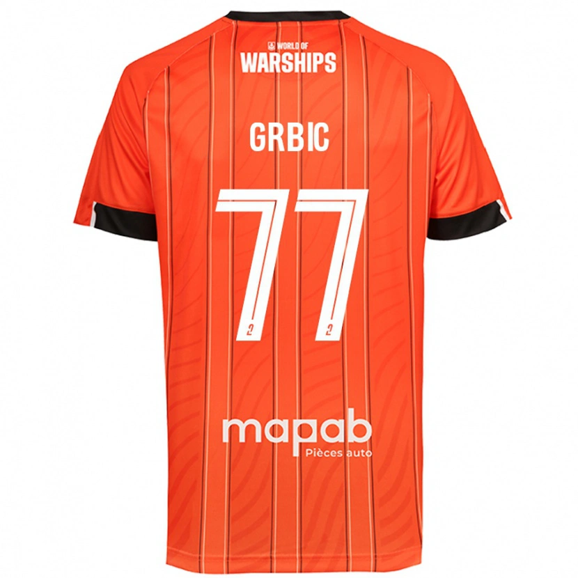 Danxen Enfant Maillot Adrian Grbic #77 Orange Tenues Domicile 2024/25 T-Shirt