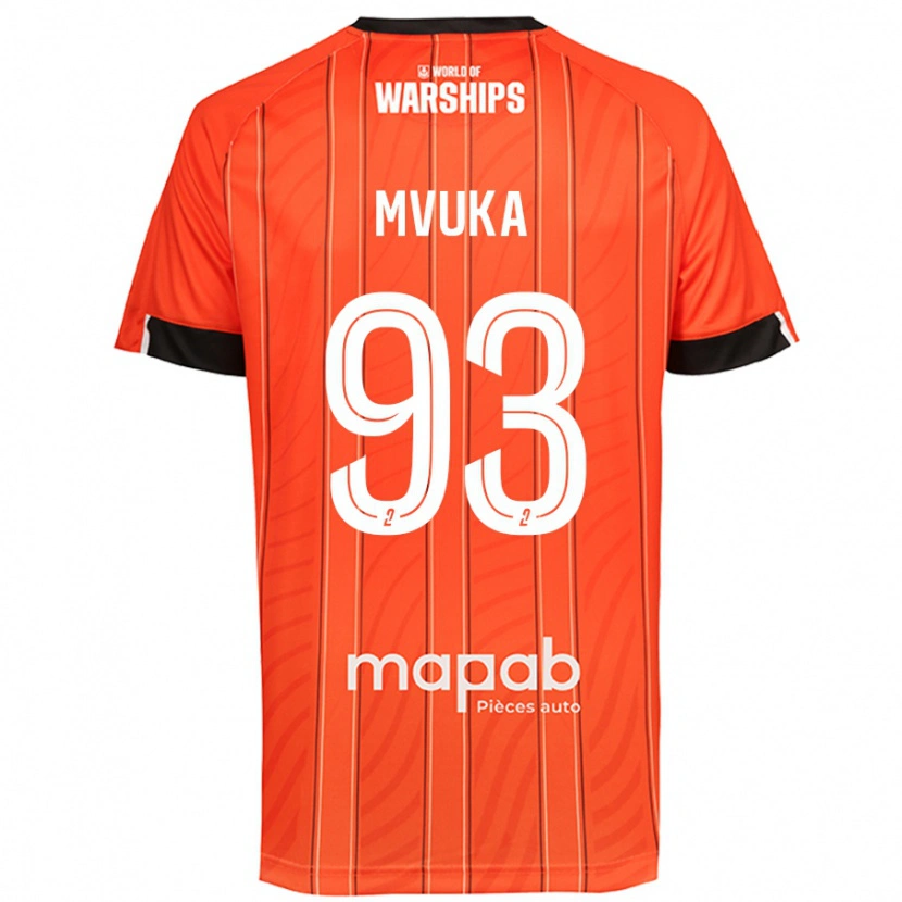 Danxen Enfant Maillot Joel Mvuka #93 Orange Tenues Domicile 2024/25 T-Shirt