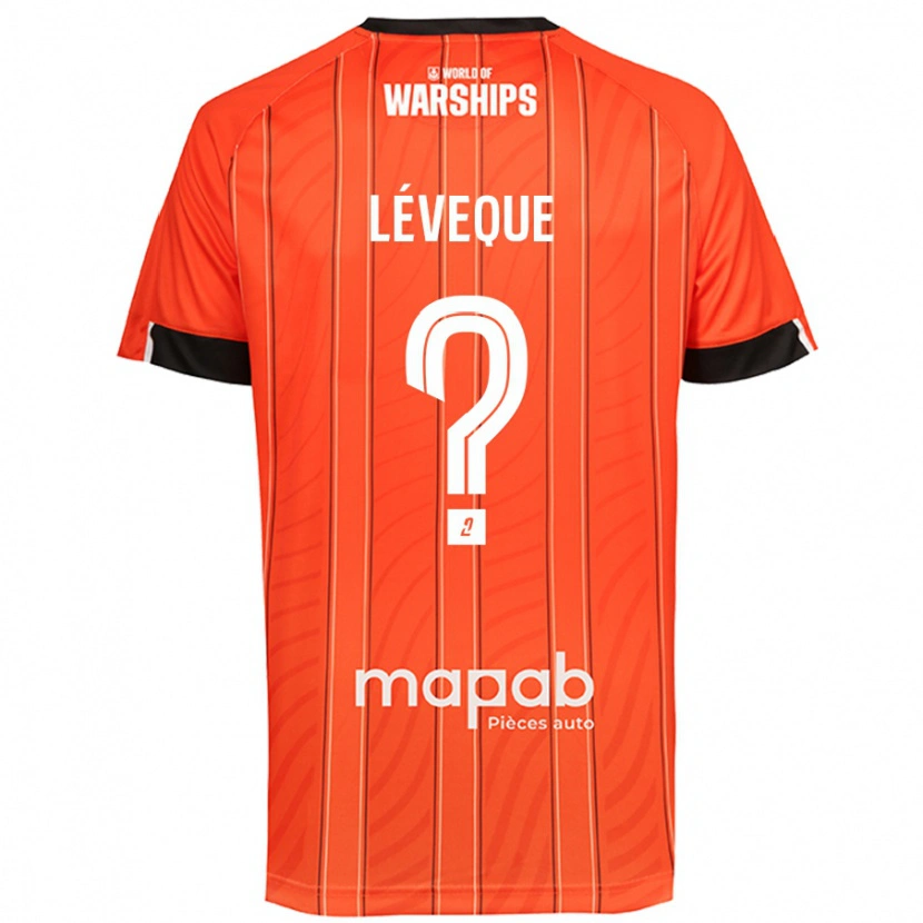 Danxen Enfant Maillot Léonardo Lévêque #0 Orange Tenues Domicile 2024/25 T-Shirt