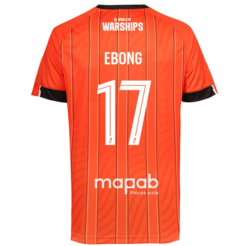 Danxen Enfant Maillot Arthur Ebong #17 Orange Tenues Domicile 2024/25 T-Shirt