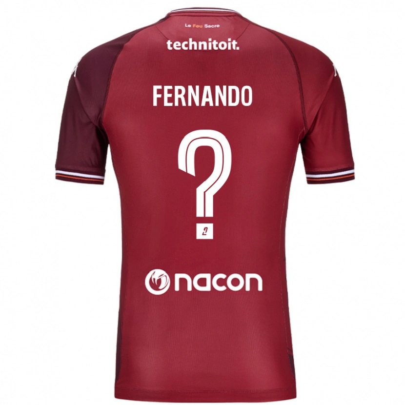 Danxen Enfant Maillot Josué Fernando #0 Rouge Grenade Tenues Domicile 2024/25 T-Shirt