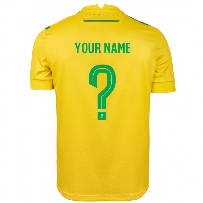 Danxen Enfant Maillot Votre Nom #0 Jaune Vert Tenues Domicile 2024/25 T-Shirt