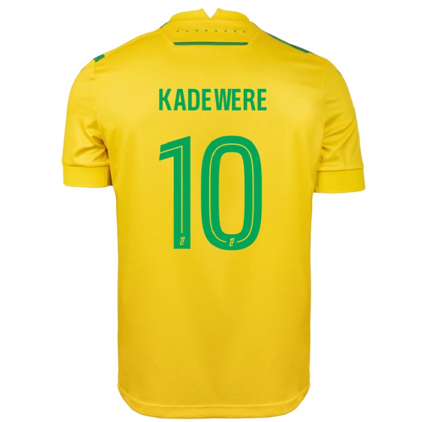 Danxen Enfant Maillot Tino Kadewere #10 Jaune Vert Tenues Domicile 2024/25 T-Shirt