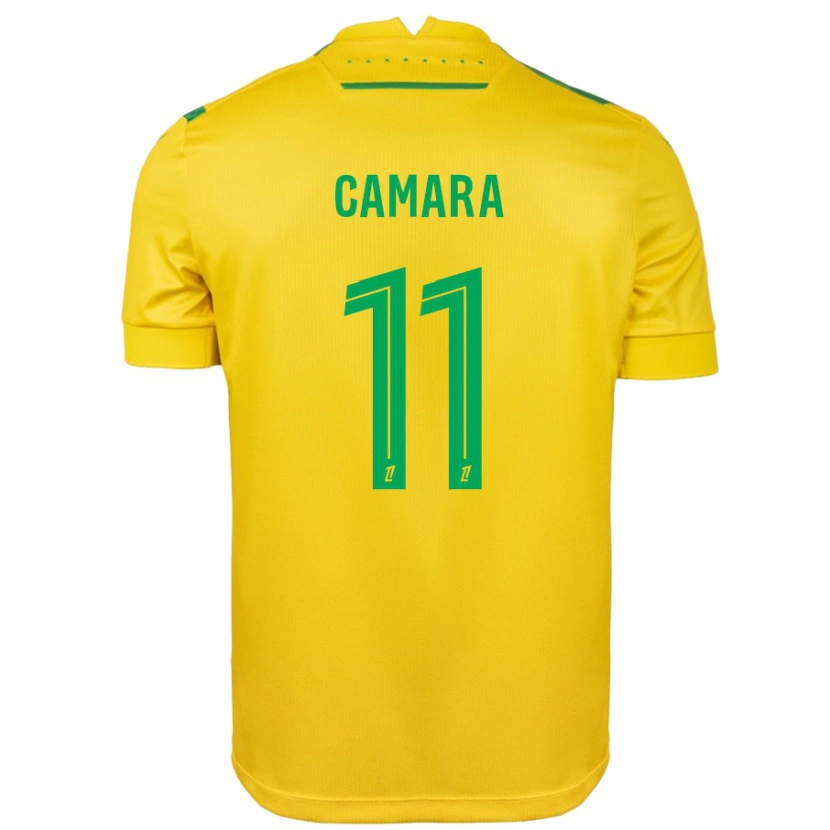 Danxen Enfant Maillot Aboubacar Camara #11 Jaune Vert Tenues Domicile 2024/25 T-Shirt