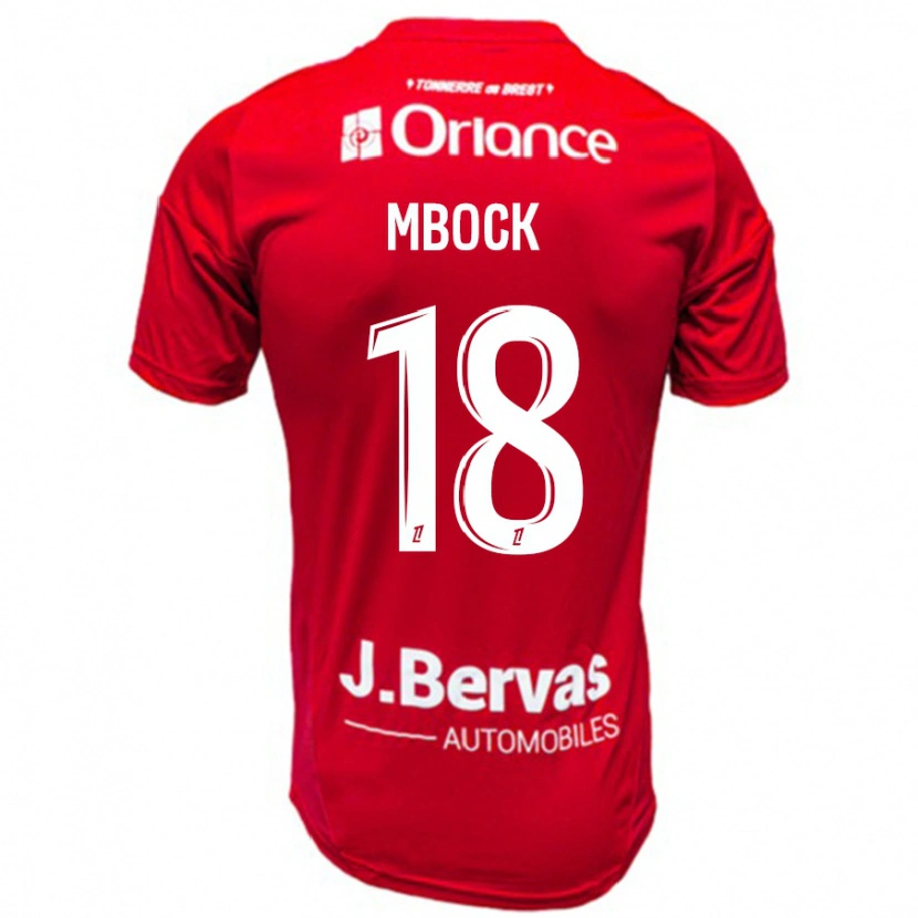 Danxen Enfant Maillot Hianga'a Mbock #18 Rouge Blanc Tenues Domicile 2024/25 T-Shirt