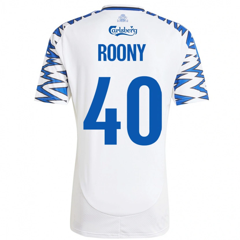 Danxen Enfant Maillot Roony Bardghji #40 Blanc Bleu Ciel Tenues Domicile 2024/25 T-Shirt