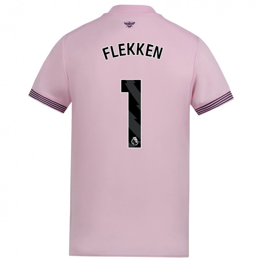 Danxen Enfant Maillot Mark Flekken #1 Rose Tenues Extérieur 2024/25 T-Shirt