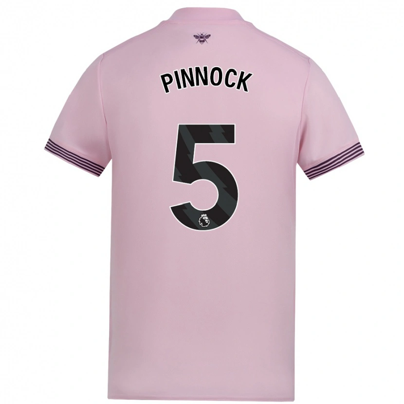 Danxen Enfant Maillot Ethan Pinnock #5 Rose Tenues Extérieur 2024/25 T-Shirt