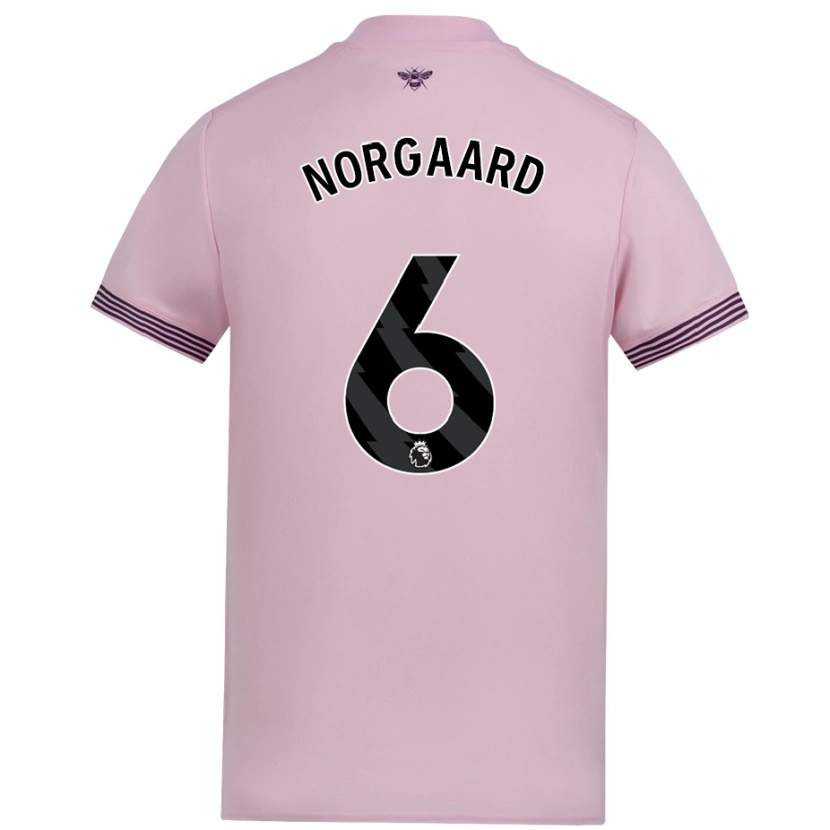 Danxen Enfant Maillot Christian Nørgaard #6 Rose Tenues Extérieur 2024/25 T-Shirt