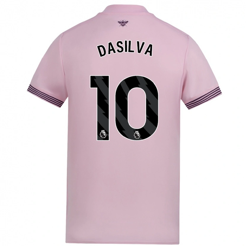 Danxen Enfant Maillot Josh Dasilva #10 Rose Tenues Extérieur 2024/25 T-Shirt