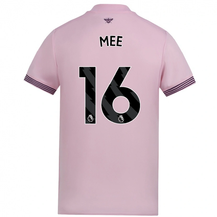 Danxen Enfant Maillot Ben Mee #16 Rose Tenues Extérieur 2024/25 T-Shirt