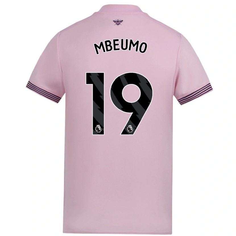 Danxen Enfant Maillot Bryan Mbeumo #19 Rose Tenues Extérieur 2024/25 T-Shirt