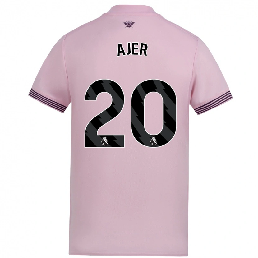 Danxen Enfant Maillot Kristoffer Ajer #20 Rose Tenues Extérieur 2024/25 T-Shirt