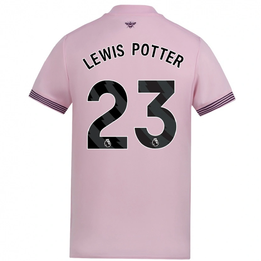 Danxen Enfant Maillot Keane Lewis-Potter #23 Rose Tenues Extérieur 2024/25 T-Shirt