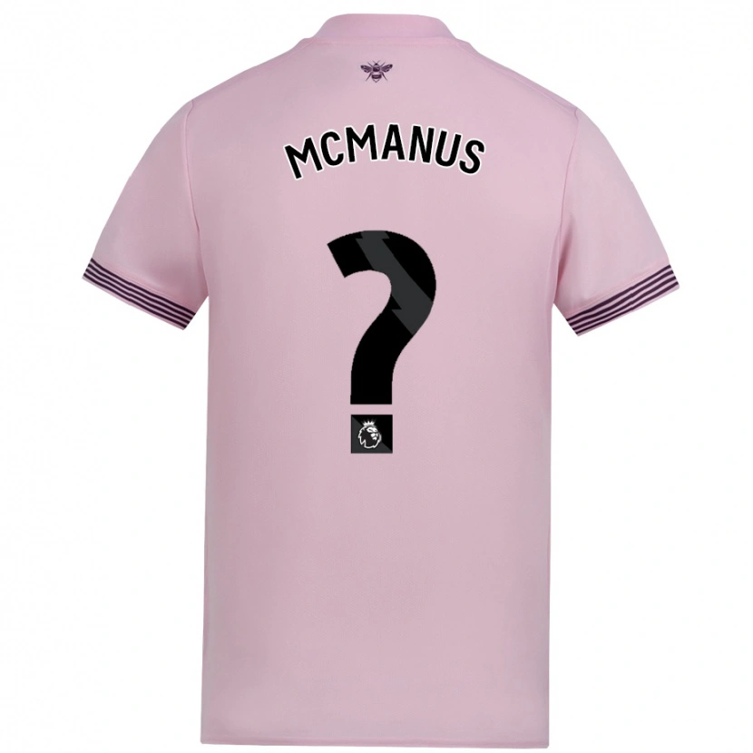 Danxen Enfant Maillot Conor Mcmanus #0 Rose Tenues Extérieur 2024/25 T-Shirt