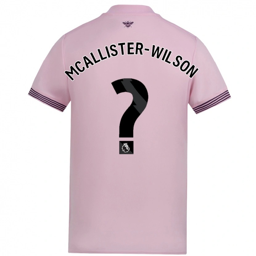 Danxen Enfant Maillot Zack Mcallister-Wilson #0 Rose Tenues Extérieur 2024/25 T-Shirt