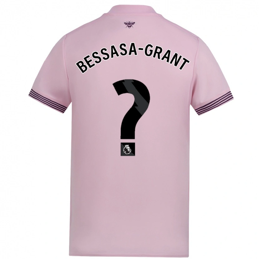 Danxen Enfant Maillot Mekhai Bessasa-Grant #0 Rose Tenues Extérieur 2024/25 T-Shirt