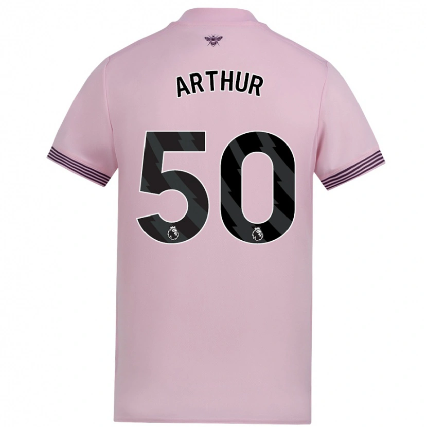 Danxen Enfant Maillot Benjamin Arthur #50 Rose Tenues Extérieur 2024/25 T-Shirt