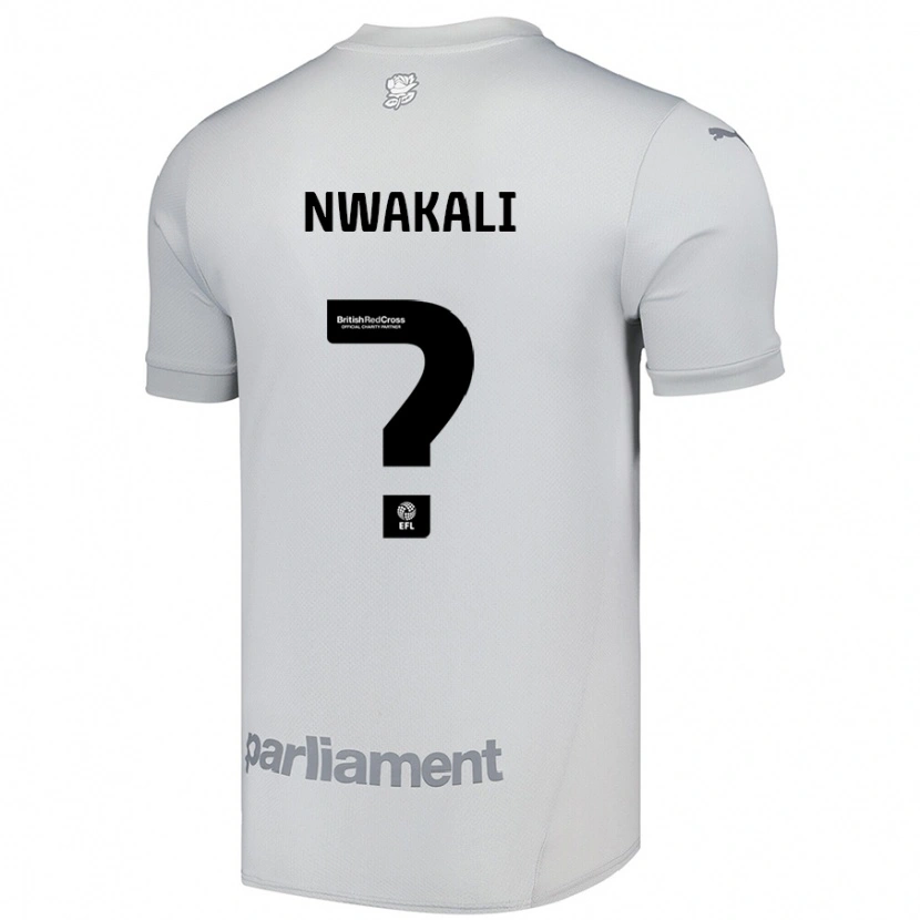 Danxen Enfant Maillot Kelechi Nwakali #0 Gris Argenté Tenues Extérieur 2024/25 T-Shirt