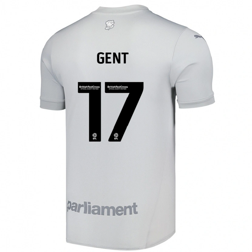 Danxen Enfant Maillot Georgie Gent #17 Gris Argenté Tenues Extérieur 2024/25 T-Shirt