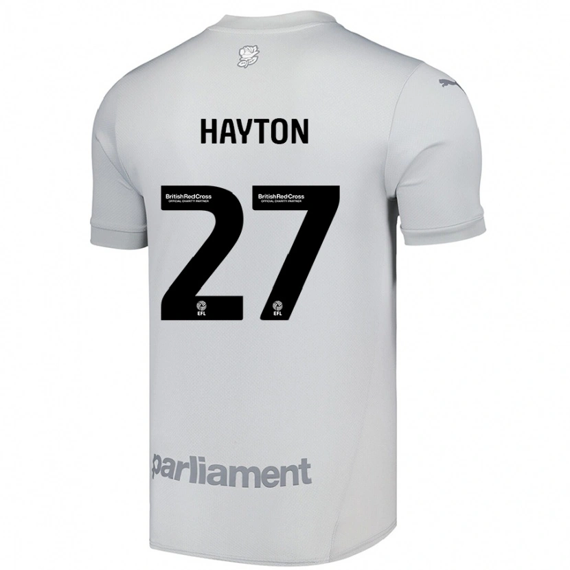 Danxen Enfant Maillot Adam Hayton #27 Gris Argenté Tenues Extérieur 2024/25 T-Shirt