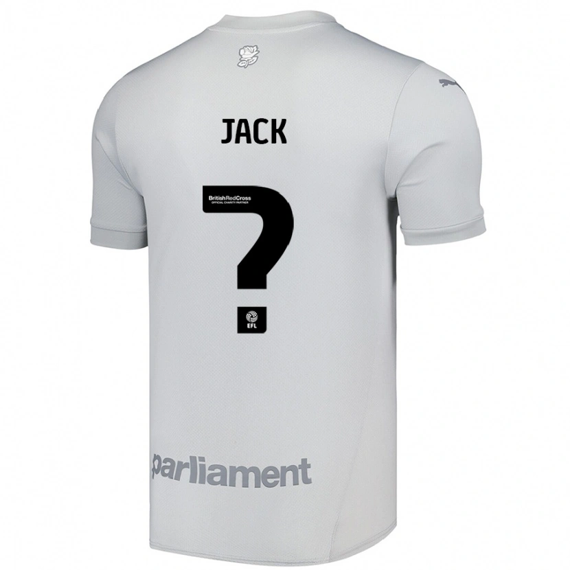 Danxen Enfant Maillot Jack Woodcock #0 Gris Argenté Tenues Extérieur 2024/25 T-Shirt