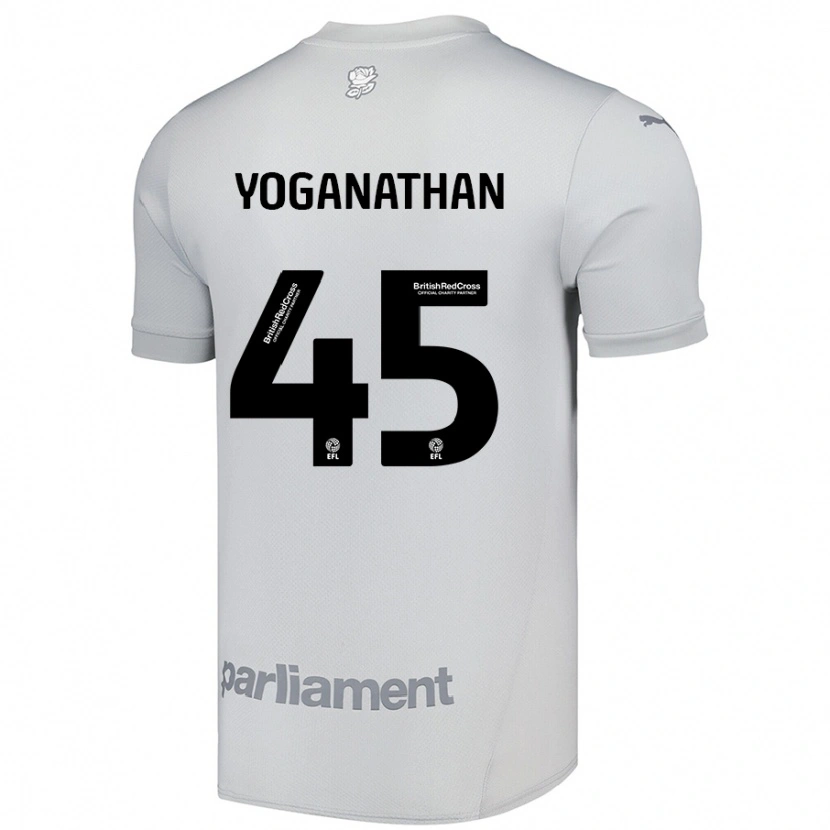 Danxen Enfant Maillot Vimal Yoganathan #45 Gris Argenté Tenues Extérieur 2024/25 T-Shirt