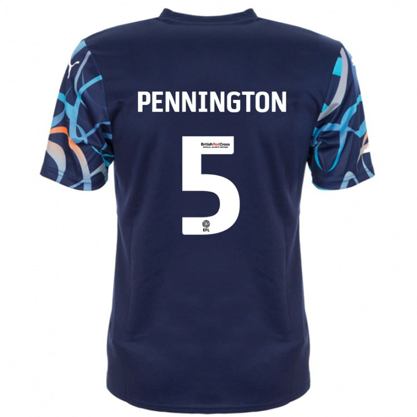 Danxen Enfant Maillot Matthew Pennington #5 Bleu Marine Tenues Extérieur 2024/25 T-Shirt